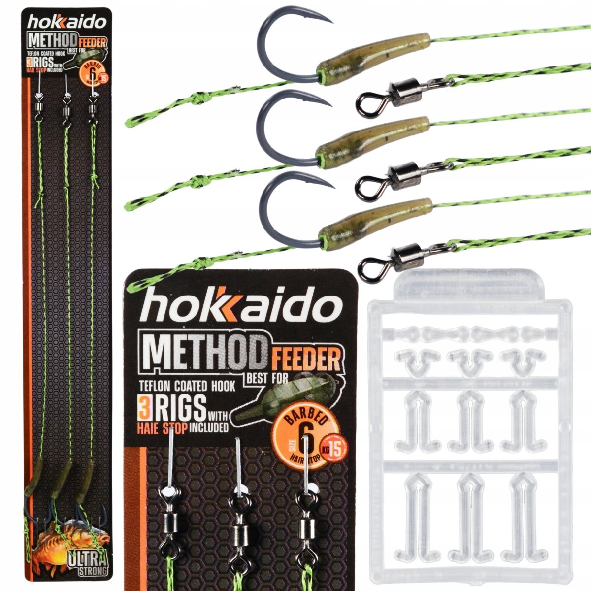 Hokkaido karbilipsud stopperiga, konks 6, 3 tk - Ostuklikk